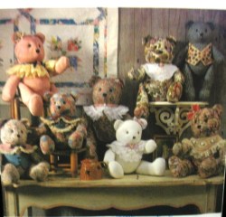9894 15'', 18'' STUFF DECORATIVE BEARS, COLLARS, VEST PATTERN